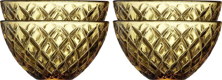 Sorrento Skodelice za serviranje, 12 cm, jantarne, 4 kosi