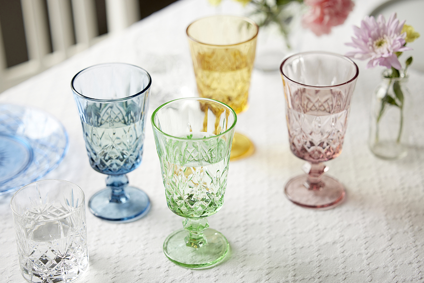 Sorrento Verres à Vin 290 ml, bleus, Lot de 4