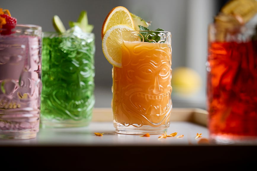 Tiki Čaše za koktele 450 ml prozirne 4 kom.