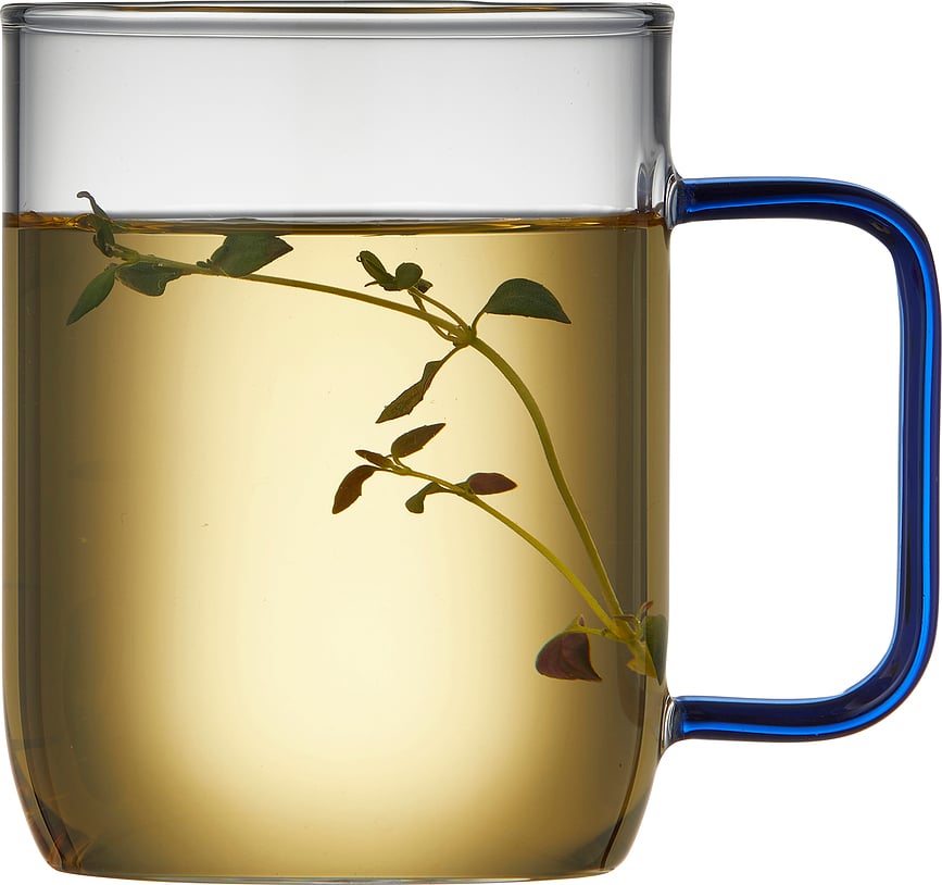 Torino Čaše 400 ml prozirne sa zelenom ručkom 2 kom.