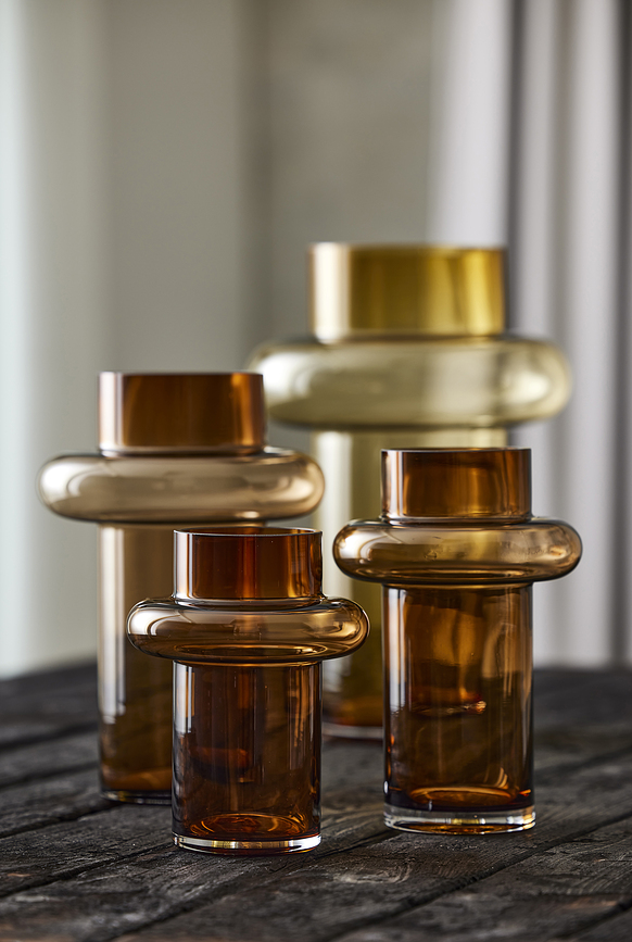 Torino Vase 20 cm, ambré