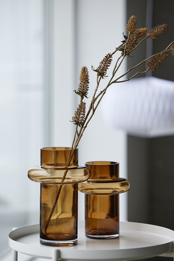 Torino Vase 20 cm, ambré