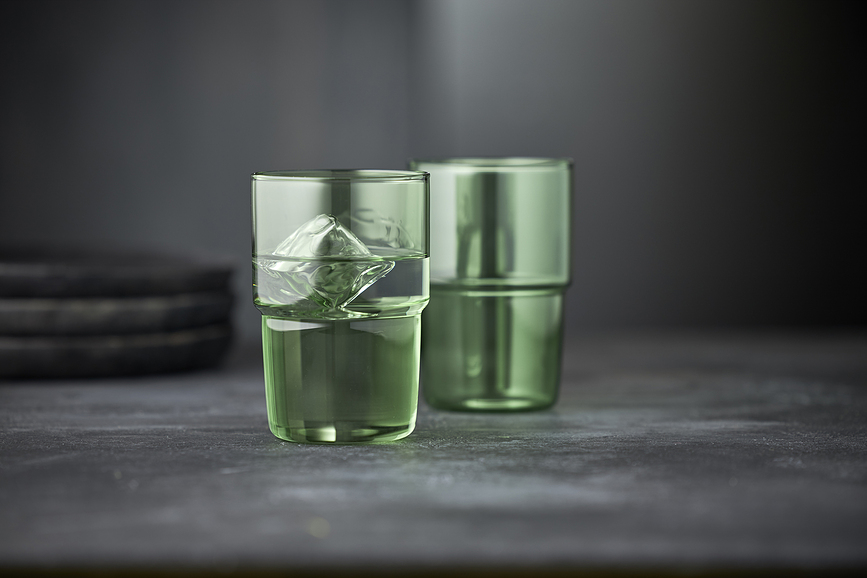 Torino Verres 400 ml, verts, Lot de 2
