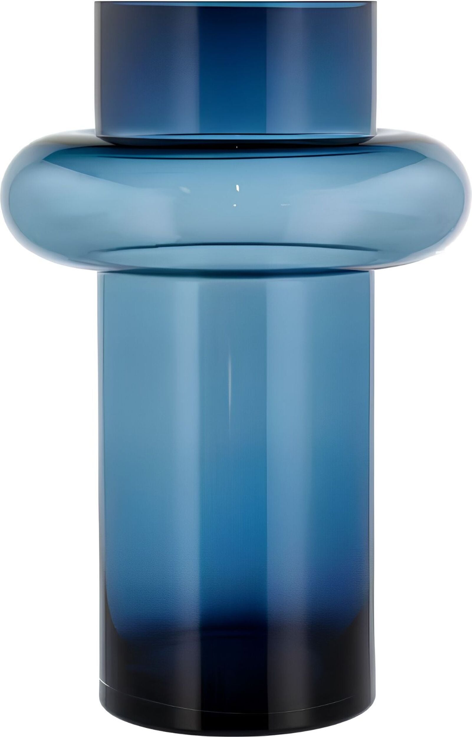 Glasvasen Tube Vase 25 Cm, Transparent, Blau