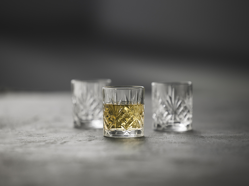 Vasos de Chupito Melodia 80 ml, de cristal, 6 unidades