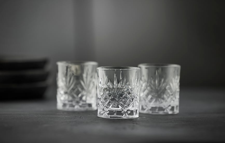 Vasos de Chupito Melodia 80 ml, de cristal, 6 unidades