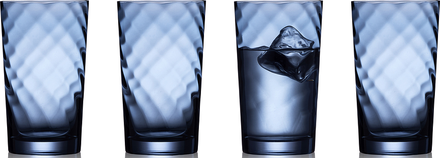 Vasos para bebidas Vienna, 450 ml, azules, Pack de 4