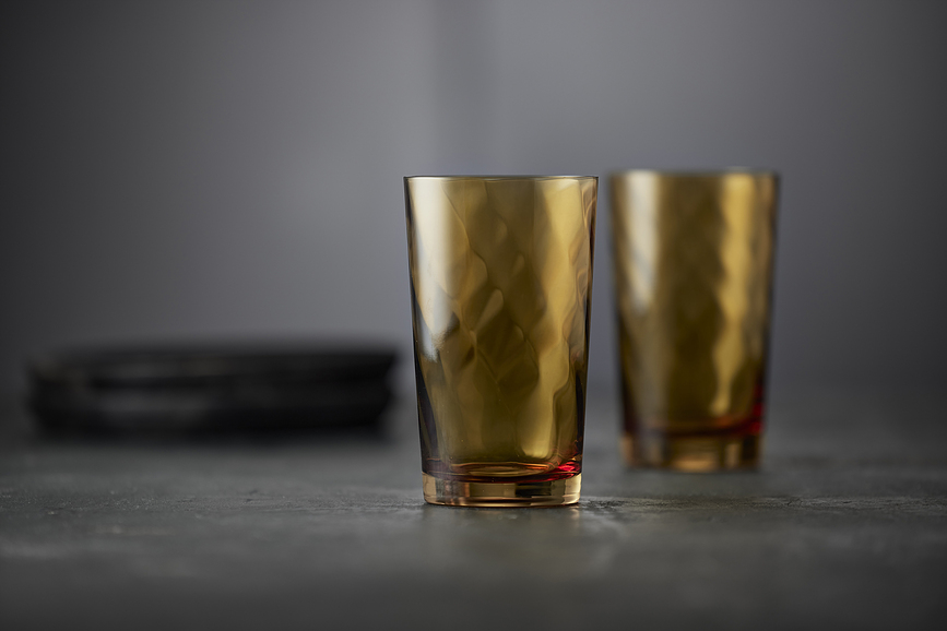 Vasos para bebidas Vienna, 450 ml, ámbar, 4 unidades