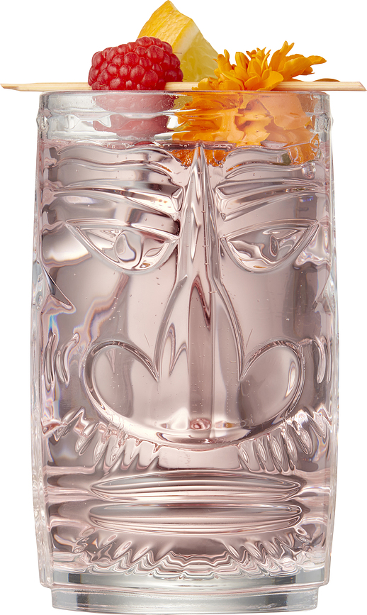 Vasos para cócteles Tiki, 450 ml, transparentes, Pack de 4