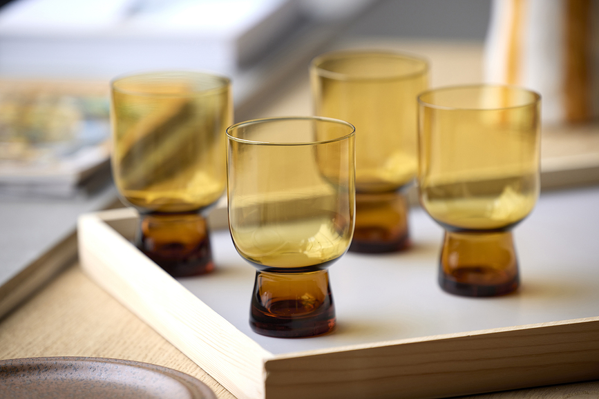 Vasos Sorrento 300 ml, grises, 4 unidades