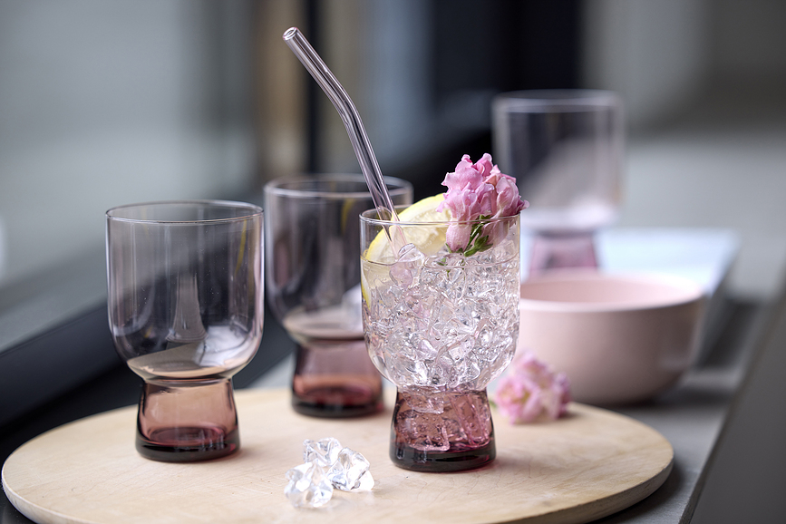 Vasos Sorrento 300 ml, grises, 4 unidades