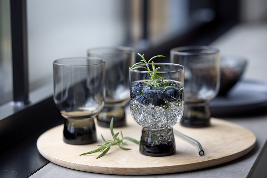 Vasos Sorrento 300 ml, grises, 4 unidades