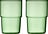 Vasos Torino, 400 ml, verdes, 2 unidades