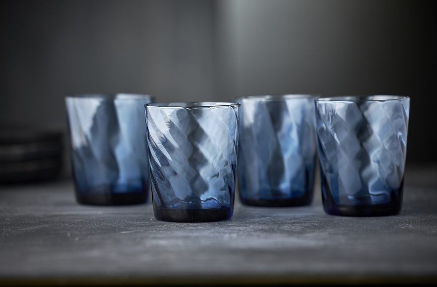 Vasos Vienna 300 ml, azules, 4 unidades