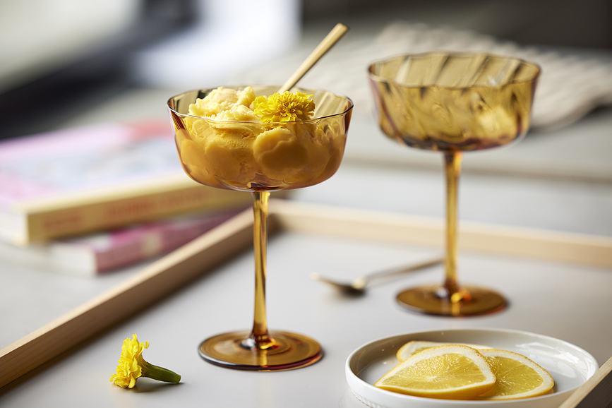 Vienna Čaše za šampanjac 350 ml jantarne 4 kom.