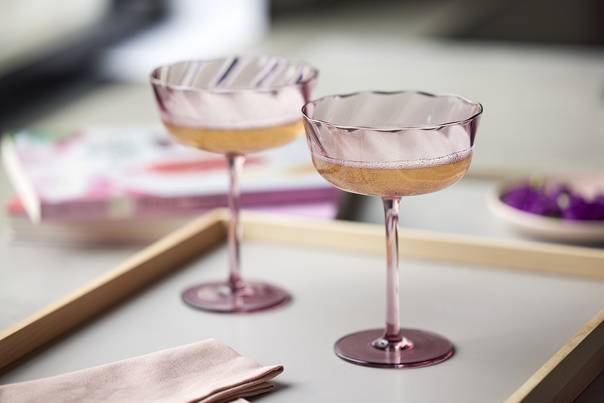 Vienna Flûtes à Champagne 350 ml, vertes, Lot de 4