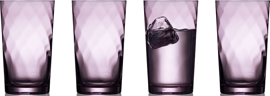 Vienna Kozarci za pijačo, 450 ml, vijolični, 4 kosi