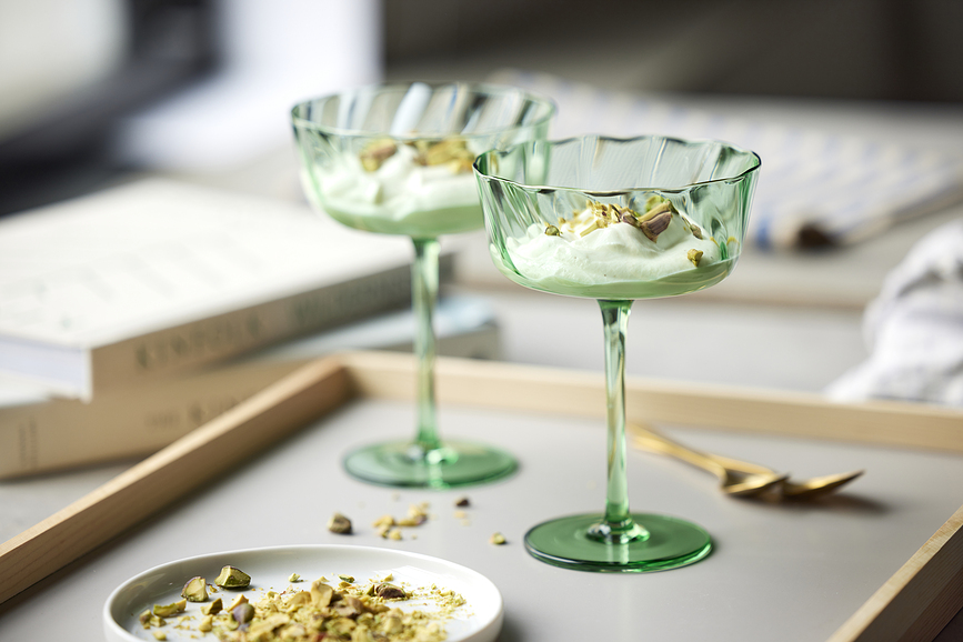 Vienna Kozarci za šampanjec, 350 ml, jantarne barve, 4 kosi