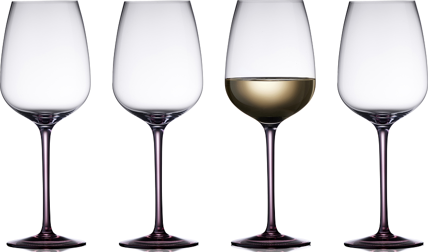 Vienna Kozarci za vino, 530 ml, vijolični, 4 kosi