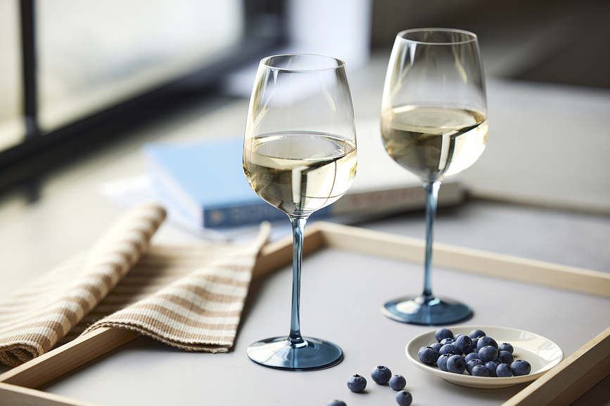 Vienna Verres à Vin 530 ml, bleus, Lot de 4