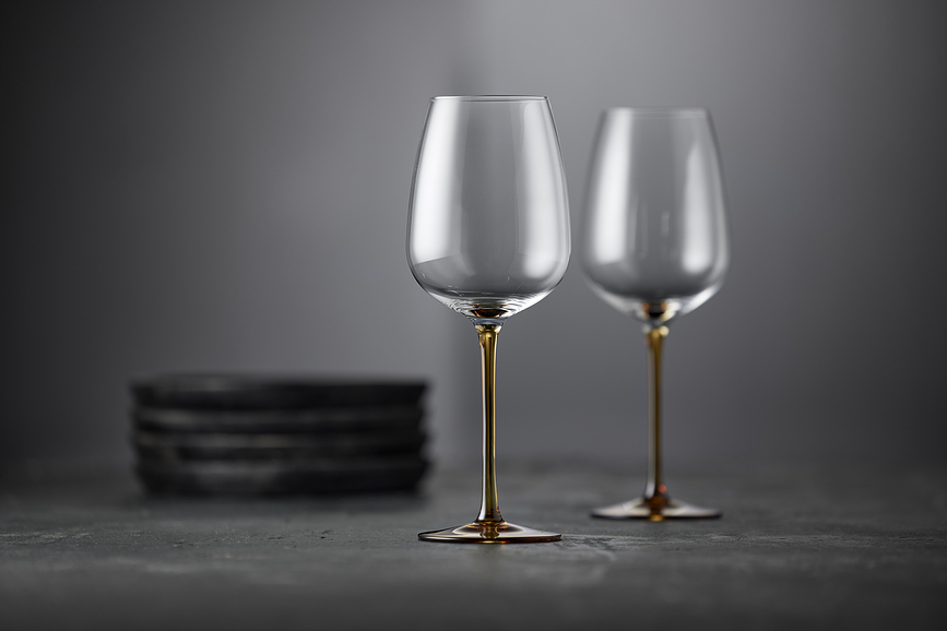 Vienna Verres à Vin 530 ml, bleus, Lot de 4