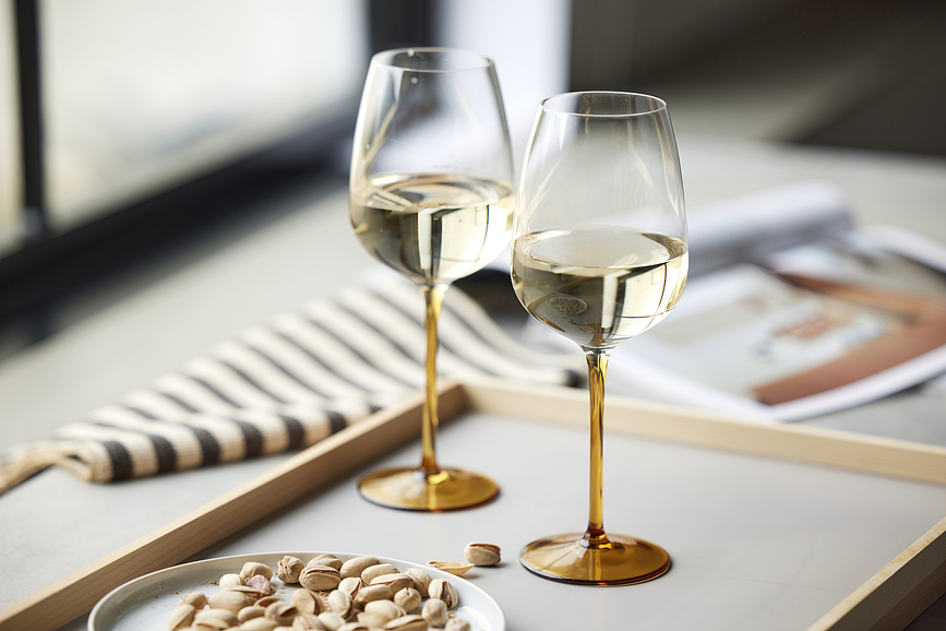 Vienna Verres à Vin 530 ml, bleus, Lot de 4