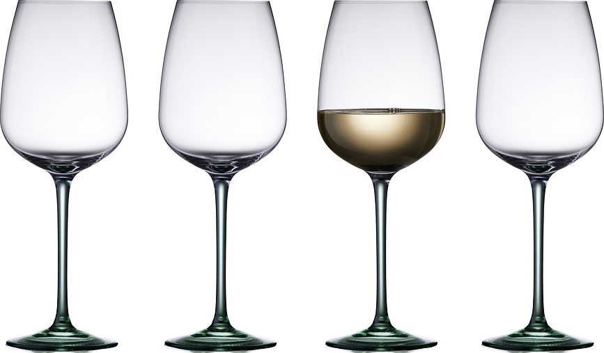 Vienna Verres à Vin 530 ml, verts, Lot de 4