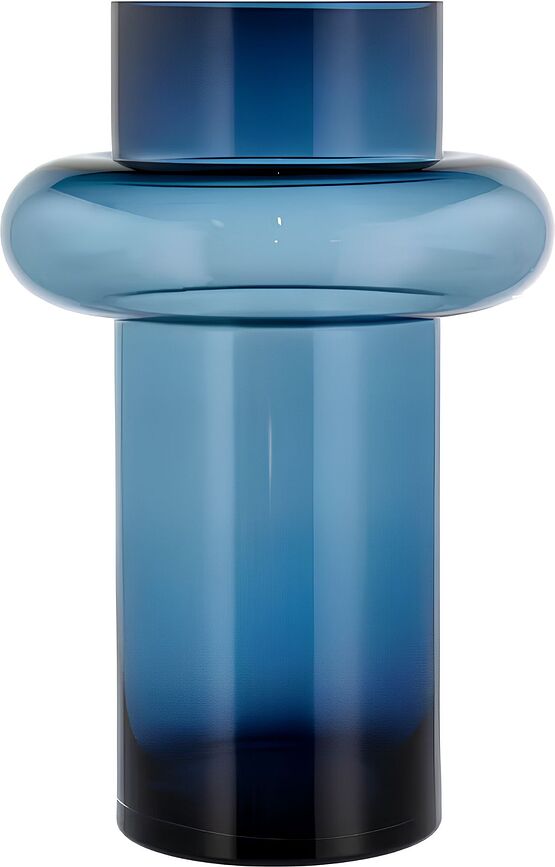 Wazon Tube 25 cm transparentny niebieski