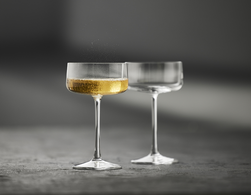 Zero Flûtes à Champagne 260 ml, Lot de 4