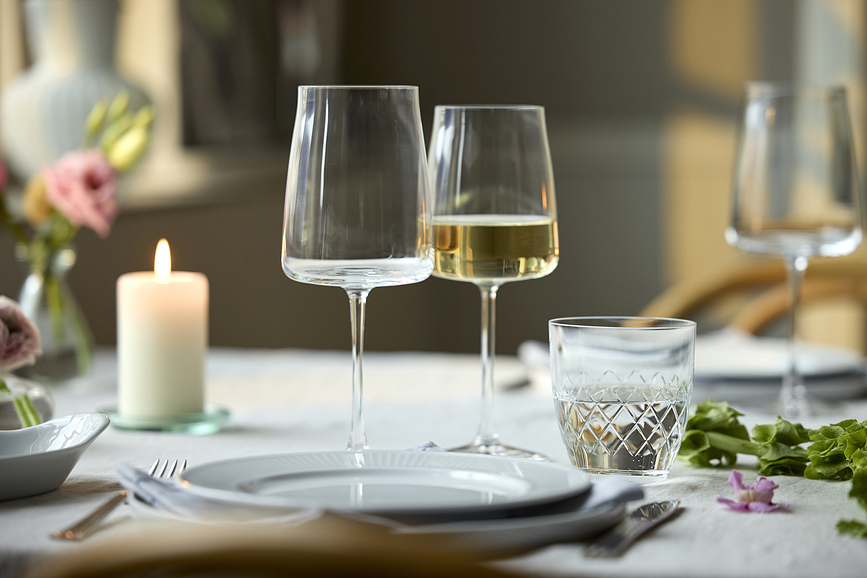 Zero Verres à Vin Blanc 430 ml, Lot de 4