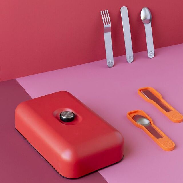 fiambrera roja 24bottles para el trabajo