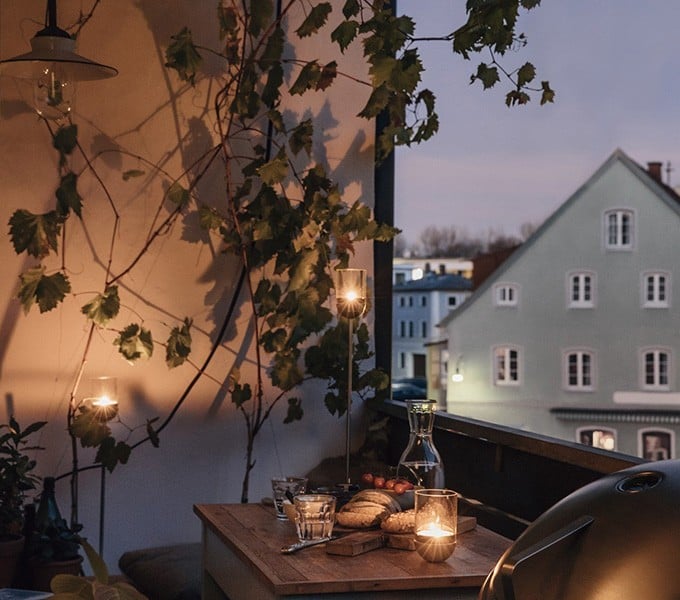 φως μπαλκονιού δείπνο εξωτερικού χώρου