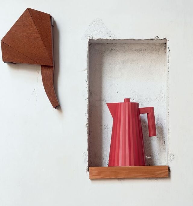 une bouilloire Plissé rouge - attire immédiatement le regard