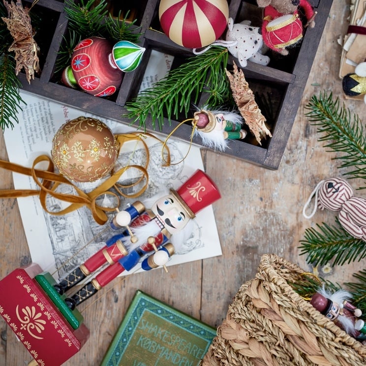 Decoraciones navideñas 2025: figura de soldado de juguete vintage