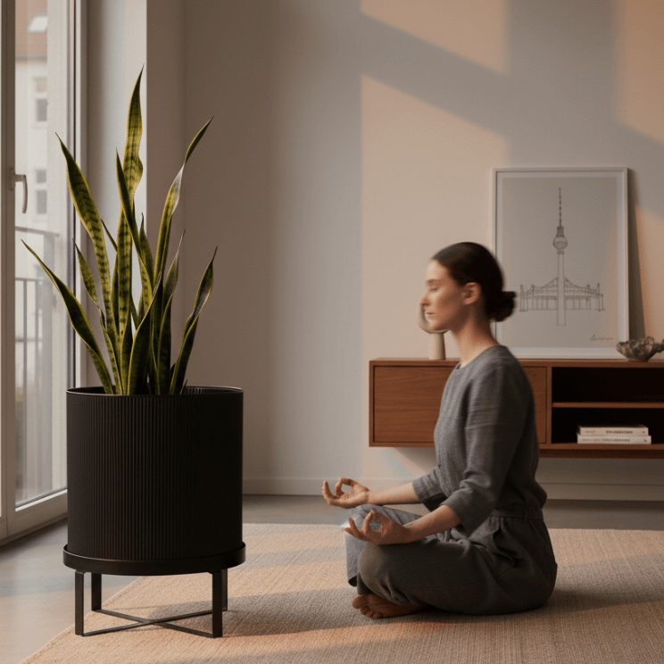 Pot de sol noir Bau de Ferm Living