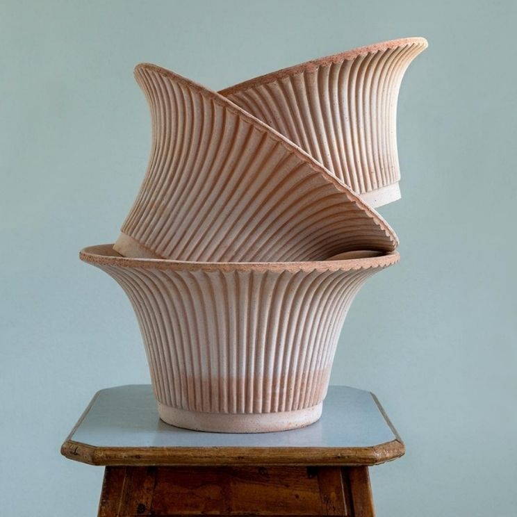 Pots en terre cuite naturelle Daisy