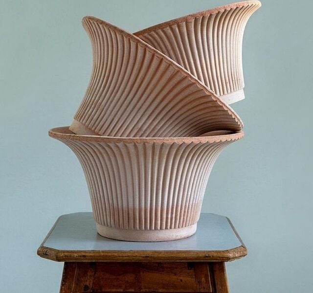 Pots en terre cuite naturelle Daisy