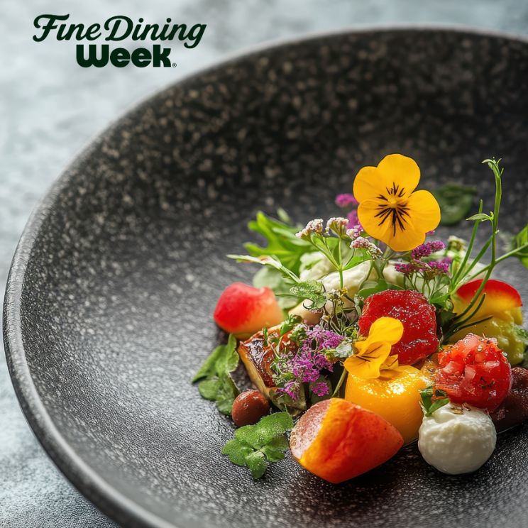 fine dining week: sałatka z jadalnymi kwiatami