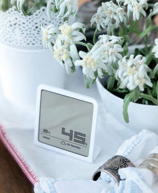 Selina white hygrometer