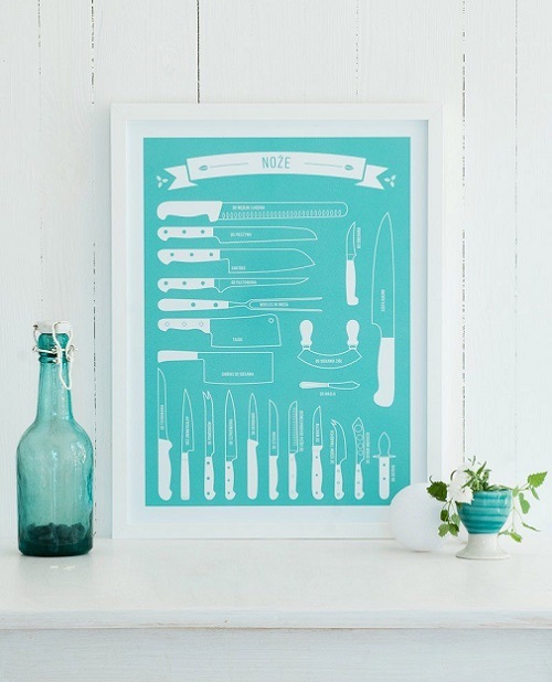 Τιρκουάζ αφίσα Μαχαίρια