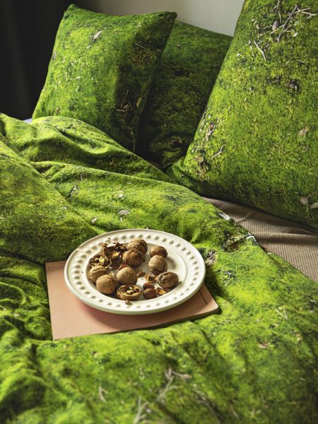 posteljina s motivom mahovine