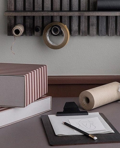 Ferm Living prugasta plitka kutija