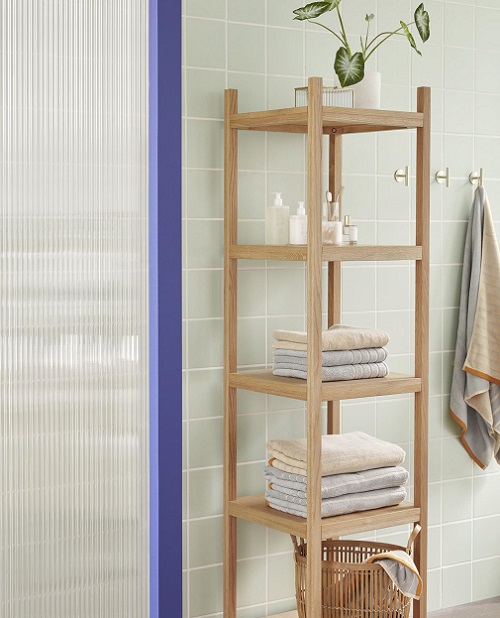 Brisača Hübsch 70 x 140 cm bež-modra