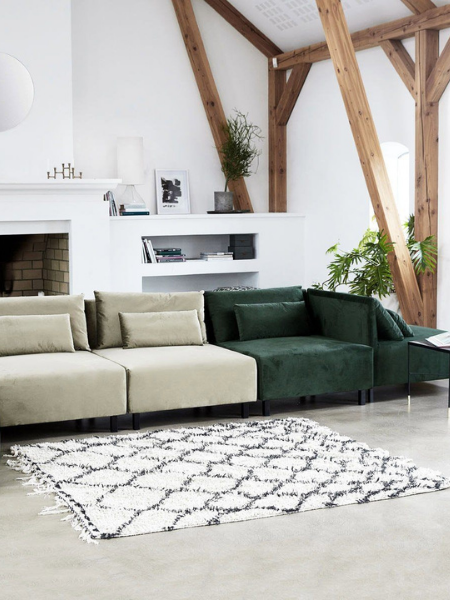 σαλόνι σε στυλ scandi boho