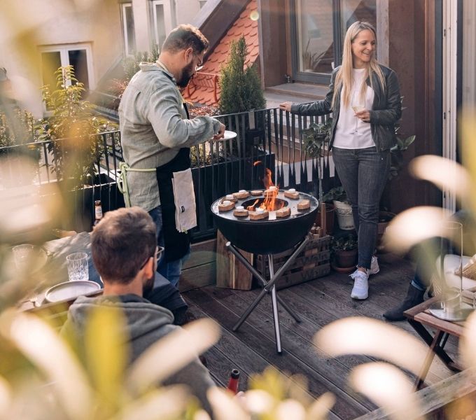 Grillen auf dem Balkon