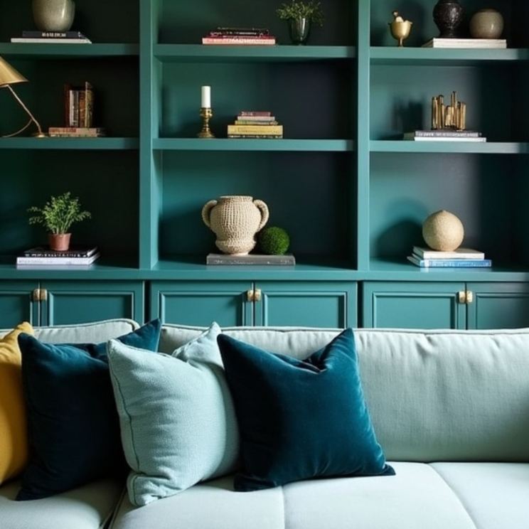 Transformative Teal v dnevni sobi