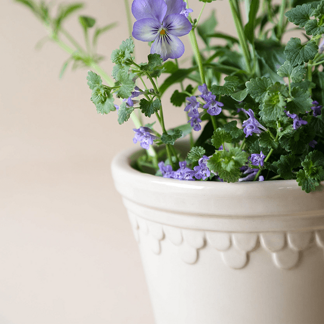 Finition dentelle du pot Kobenhavner crème