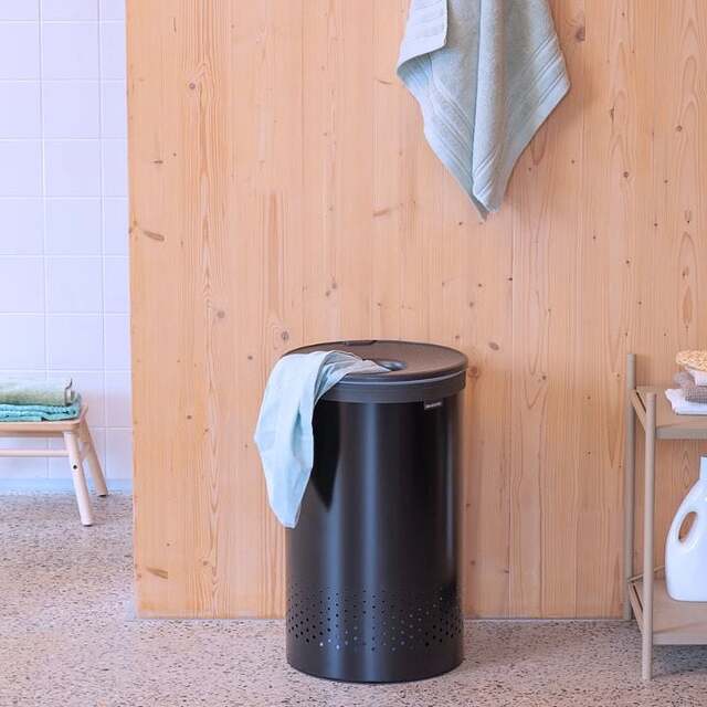 cesta de la ropa sucia brabantia negra