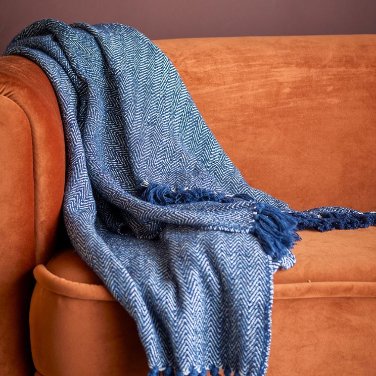 Belle couverture bleue