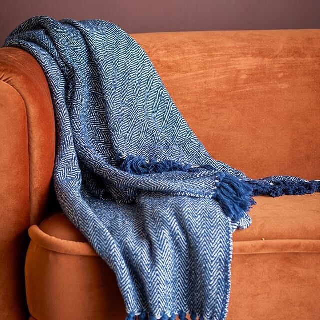 Belle couverture bleue